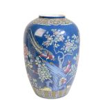 FAMILLE ROSE BALUSTER VASE, LATE QING / EARLY REPUBLIC PERIOD