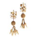 PAIR OF GOLD EARRINGS, WARRING STATES