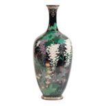 JAPANESE CLOISONNÃ‰ VASE, MEIJI PERIOD