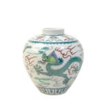 DOUCAI BALUSTER 'DRAGON' JAR