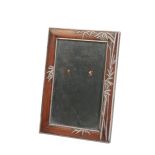 JAPANESE HARDWOOD AND SILVER FRAME, MEIJI PERIOD