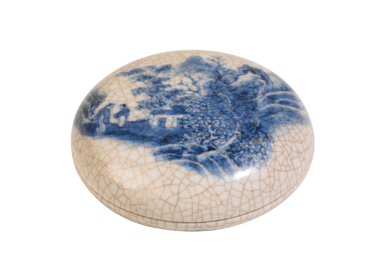 SOFT-PASTE BLUE AND WHITE SEAL PASTE BOX, QING DYNASTY - Image 2 of 3