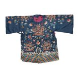 CHILDS BLUE-GROUND 'DRAGON' ROBE, QING DYNASTY, 19TH CENTURY