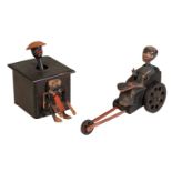 TWO CHINESE WOODEN NOVELTY TOYS, EARLY 20TH CENTURY