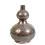 JAPANESE SILVER DOUBLE-GOURD VASE, MEIJI PERIOD