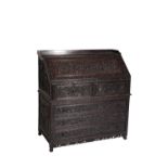 IMPRESSIVE CARVED HUANGHULAI OR HONGMU BUREAU, QING DYNASTY, 18TH / 19TH CENTURY