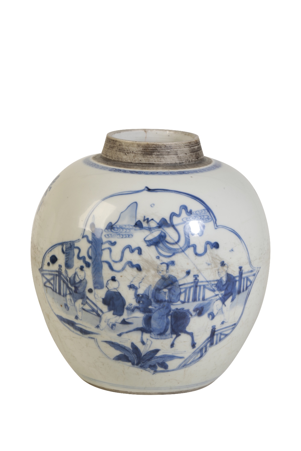 BLUE AND WHITE GINGER JAR, KANGXI PERIOD - Image 2 of 2