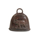 INDIAN BRONZE BELL, 19TH CENTURY