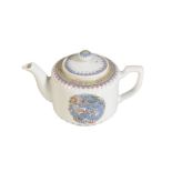 SMALL FAMILLE ROSE 'DRAGON-MEDALLION' TEAPOT, REPUBLIC PERIOD