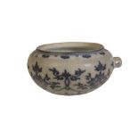 RARE BLUE AND WHITE 'LOTUS' BIRD FEEDER, XUANDE SIX CHARACTER MARK, CHONGZHEN PERIOD