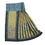 CHINESE GREEN-GROUND EMBROIDERED SKIRT, QING DYNASTY, 19TH CENTURY