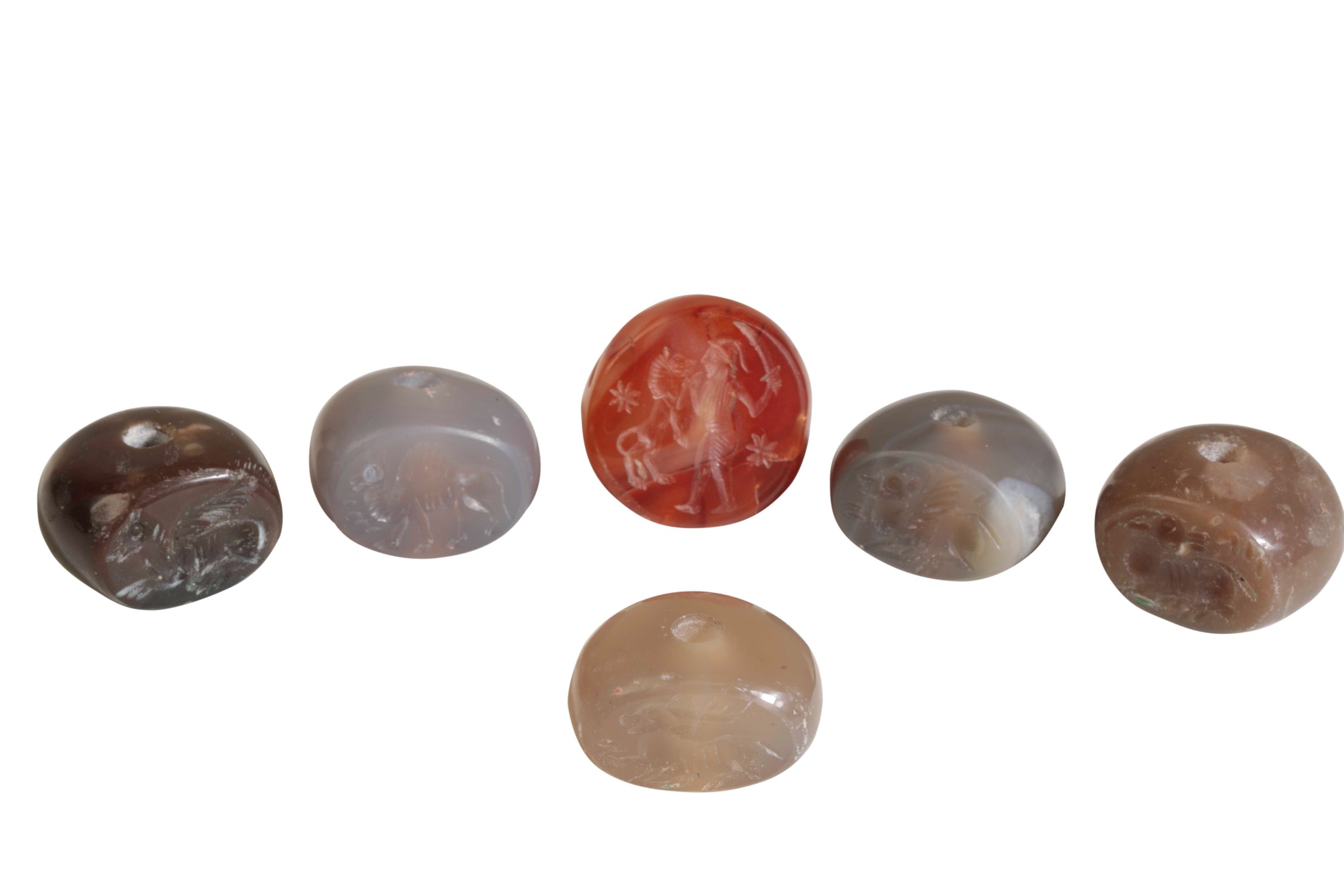 SIX HARDSTONE SEALS, 18TH / 19TH CENTURY