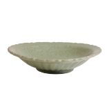 'LONGQUAN' CELADON BARBED DISH, MING DYNASTY