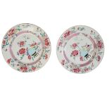 PAIR OF FAMILLE ROSE DISHES, QIANLONG PERIOD