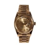 ROLEX OYSTER PERPETUAL DAY/DATE 18CT GOLD GENTLEMAN'S BRACELET WATCH