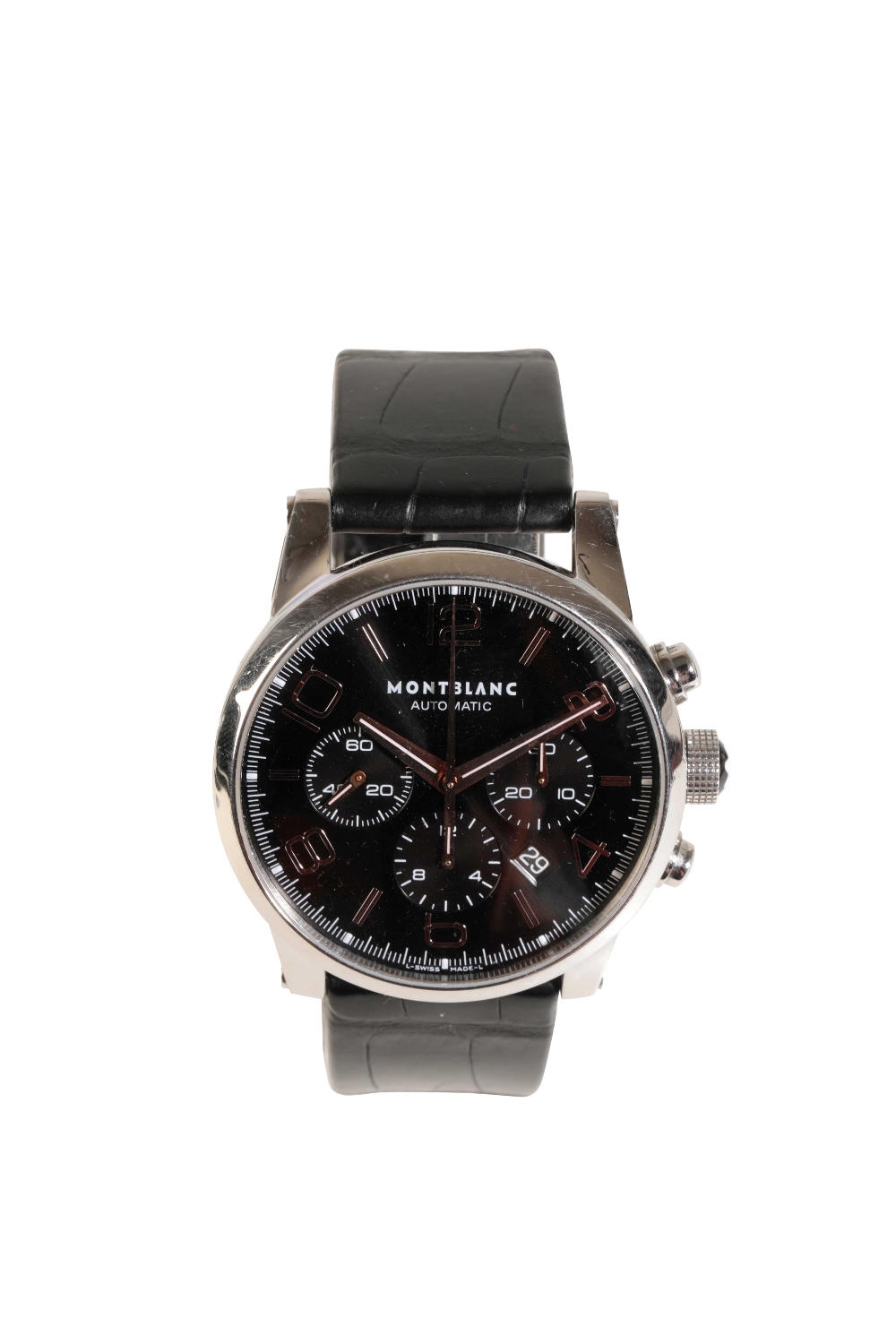 MONTBLANC TIMEWALKER GENTLEMAN'S STAINLESS STEEL WRIST WATCH