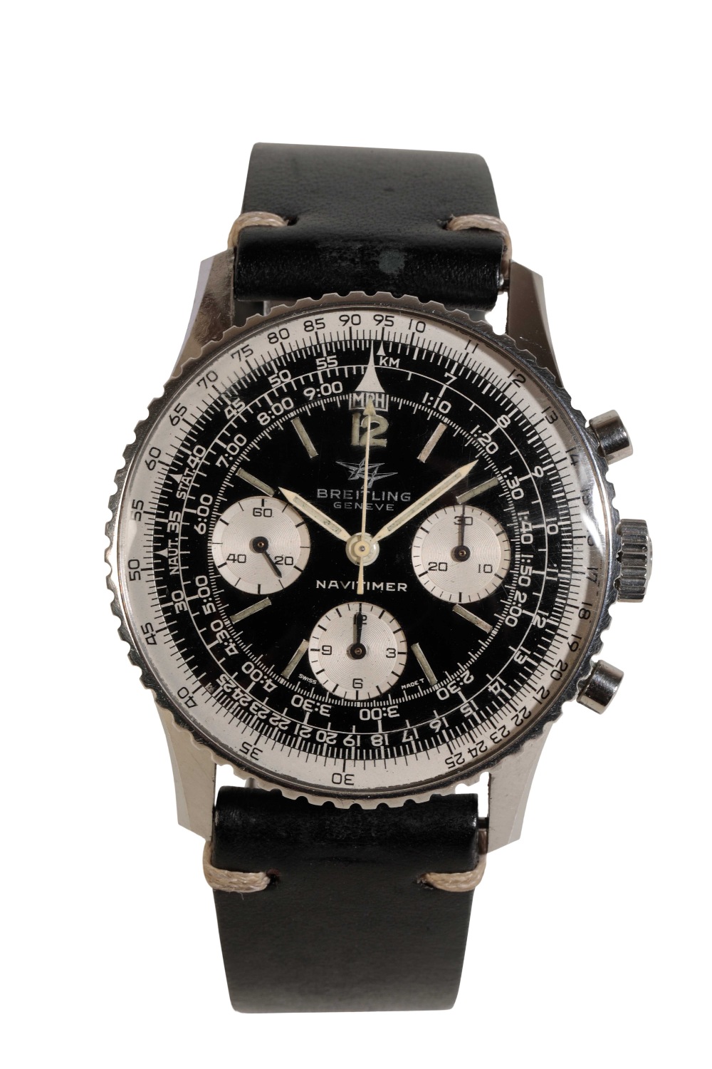 BREITLING NAVITIMER GENTLEMANS STAINLESS STEEL CHRONOGRAPH WRIST WATCH