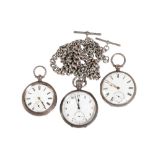 BUREN: A GENTLEMAN'S SILVER CASED POCKET WATCH