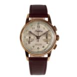 BREITLING CHRONOGRAPH GENTLEMAN'S GOLD PLATED WRIST WATCH