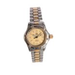 TAG HEUER LADY'S 2000 PROFESSIONAL STAINLESS STEEL AND GOLD PLATED BRACELET WATCH