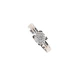 A PIQUE DIAMOND SOLITAIRE RING