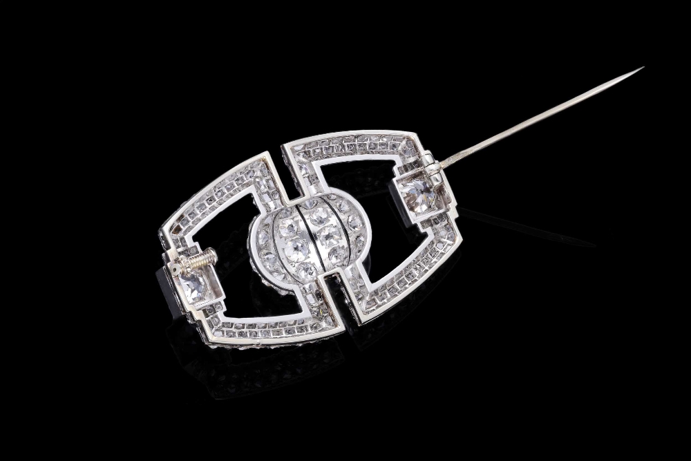 A RENE BOIVIN DIAMOND ART DECO BROOCH - Image 4 of 5