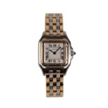 CARTIER PANTHERE LADY'S STEEL & GOLD BRACELET WATCH