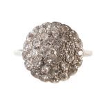 A DIAMOND CLUSTER RING