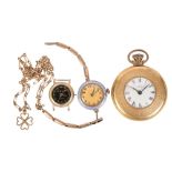SMITHS GOLD-PLATED OPEN FACE POCKET WATCH