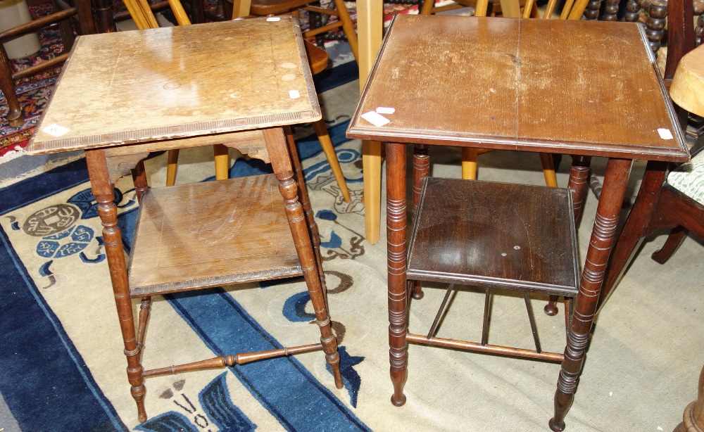 A VICTORIAN AESTHETIC OCCASIONAL TABLE after E W Godwin, the under tier supported by Egyptian