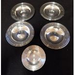 FIVE SILVER ARMADA DISHES (c.14.6oz)