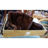 A VINTAGE MINK STOLE, boxed, from Bobby's of Bournemouth