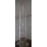 A LARGE SCIENTIFIC GLASS SPECIMEN JAR, 96.5cm high