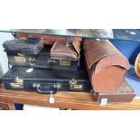 A LARGE COLLECTION OF MASONIC LEATHER CASES, regalia and similar