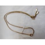 A 9CT YELLOW GOLD NECKLACE, with knotted terminal, approx. 7.3grams