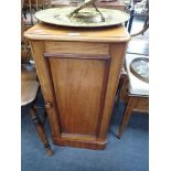 A VICTORIAN MAHOGANY POT CUPBOARD, 38cm wide