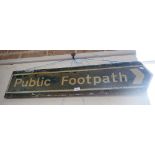 A 'PUBLIC FOOTPATH' SIGN, 100cm long