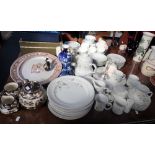 A WEDGWOOD CLEMENTINE TEA SET, a Royal Doulton 'Rondelay' boxed tea set, similar ceramics and a