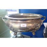 A VICTORIAN SILVER PLATED TUREEN
