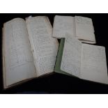 A LATE 18TH CENTURY ACCOUNTS BOOK, bound in vellum and two later books (3)