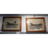 THOMAS WORTH: A pair of 19th century humorous lithographs, 'Bolted!' and 'Unbolted!' both in maple