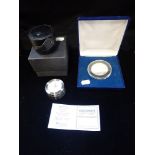 CONCORDE; A 'LAST FLIGHT' COMMEMORATIVE MEDALLION (boxed with certificate) and a Concorde alarm