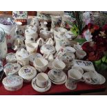 A LARGE COLLECTION OF PURBECK POTTERY CREAM AND FLORAL DECORATED VASES, pots and ceramics