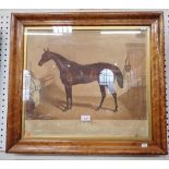 C HUNT AFTER J F HERRING: 'Bees Wing', a 19th century racing print in a maple frame and another