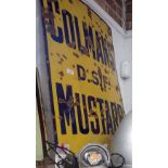 AN EARLY 20TH CENTURY ENAMEL SIGN, 'COLMAN'S D.S.F. MUSTARD' 92cm high
