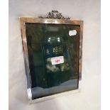 A SILVER PHOTOGRAPH FRAME, oak easel back, 20.5cm x 15.5cm,