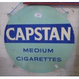 A VINTAGE ALUMINIUM SIGN, ' CAPSTAN MEDIUM CIGARETTES', 44cm wide