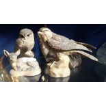 A POOLE POTTERY BARBARA LINLEY ADAMS STONEWARE MERLIN, 17.5cm high, and three other models (4)