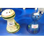 TWO EDWARDIAN TORQUAY POTTERY HAT PIN STANDS