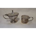 TWO SILVER MUSTARD POTS (c.5.7oz)